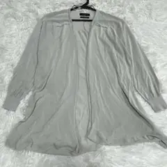 INED イネド　グレー カーディガン M　薄手　重ね着　美品　日本製　人気