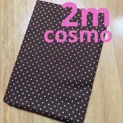 【特価】最終出品1枚限り★cosmoシーチング★ブラウンドット　水玉★