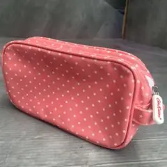Cath Kidston（キャス・キッドソン）ドット柄ポーチ　ピンク　持ち手付き
