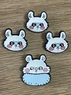 ウサギキャラクターピンバッチ4個セット