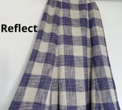 【Reflect】リフレクト ギンガムチェックスラブスカート ブロックチェック紫
