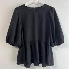アンフィーロ ペプラムカットソー S 黒　美品　レディース