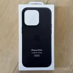 【（新品）Apple純正】 iPhone14Pro用レザーケース（ミッドナイト）