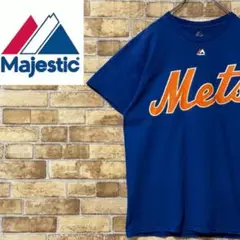 マジェスティック　ニューヨークメッツ　ローニー　Tシャツ　半袖　28　ブルー　M