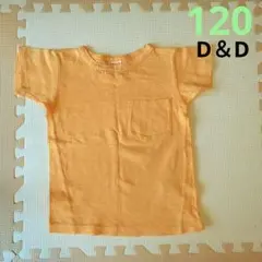 中古　DD 120 ティシャツ　パステル　オレンジ　無地　シンプル　女の子