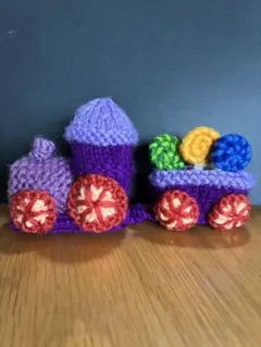 編みぐるみ　ハロウィン列車　お菓子　ハンドメイド