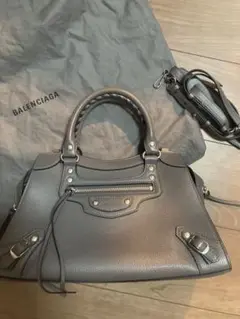 美品 バレンシアガ グレー ハンドバッグ