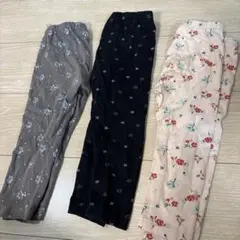 西松屋　ベビーズボン　キッズスパッツ3点セット（花柄・星柄）