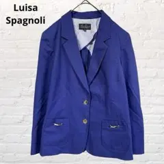 ルイザ スパニョーリ♡テーラードジャケット 羽織 ブルー サイズ48 オフィス