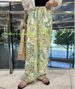 美品【別注】manipuri DES PRES 総柄 パンツ トゥモローランド セール】 【別注】manipuri×DES PRES リネンコットン プリント