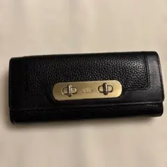 COACH ブラック レザー 長財布