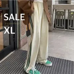 セール中♡ラインパンツ ワイド 韓国 XL 秋 レディース シンプル スウェット