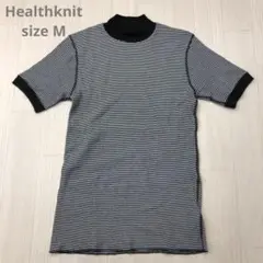 Healthknit ヘルスニット モックネック ワッフル Tシャツ M