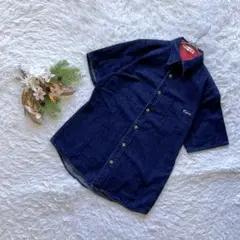 【アースミュージック】 (1/S) デニムシャツ 半袖 ウエスタンシャツ 刺繍