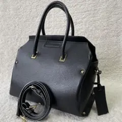 POTIOR ショルダーバッグ 2way ハンドバッグ 黒 通勤 通学
