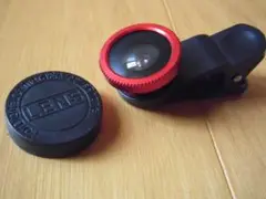 【中古】スマホ用 魚眼レンズ 180度 FISH EYE LENS 180℃
