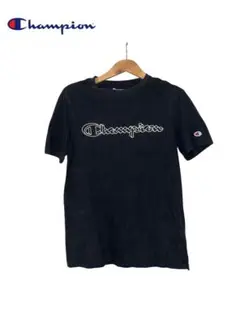Champion ブラック Tシャツ Mサイズ ロゴ入り　古着