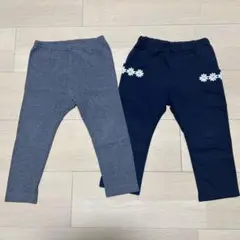 ユニクロ　西松屋　レギンスパンツ　2枚セット　90