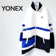 【ヨネックスYONEX】ウインドブレーカー　スポーツウェア　ロゴプリント　白　L