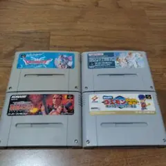 ジャンク☆スーパーファミコンソフト4本 魂斗羅 ドラクエ他 ゲームOK SFC