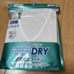 FIBERDRY さらっとコットン半袖V首シャツ2枚入りMサイズ