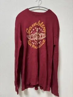 Lucky Brand バーガンディ ロングスリーブ Tシャツ 【 Lサイズ】