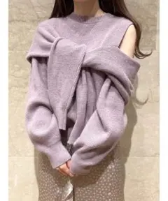 SNIDEL ディフォメーションニットプルオーバー
