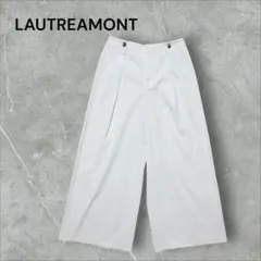 LAUTREAMONT ホワイト ワイドパンツ ボタン付き A31