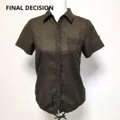 FINAL DECISION ブラウン・水色ドット 半袖シャツ