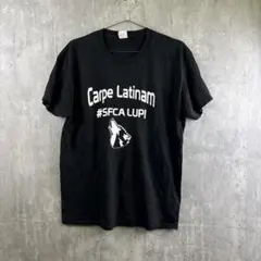 Hanesオオカミラテン語カレッジTシャツ/ビッグプリント/オーバーサイズ