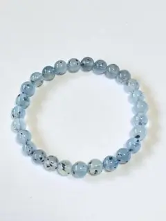ゴーストブルーデビルアクアマリン　7.5mm　ブレスレット　パワーストーン