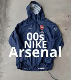 00s NIKE Arsenal nylon jacket NAVY