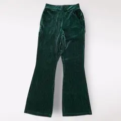 ルティーク フレアパンツ M コーデュロイ ベロア ウエストゴム ベルボトム