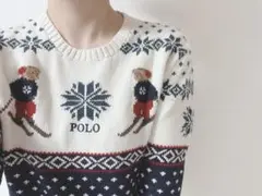 【希少品】ラルフローレン ポロベア ノルディック柄ニット セーター