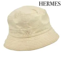 HERMES モッチ エルメス 帽子 バケットハット ベージュ レディース