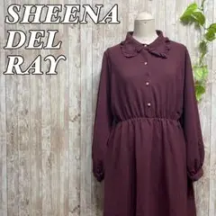 SHEENA DEL RAY ワンピース【M】レディース フリル シャツカラー