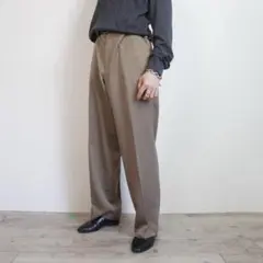 PERRY ELLIS シングルノータックスラックスパンツ ブラウン/XW16