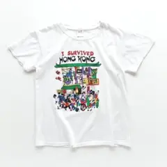 アイラブホンコン 香港 おみやげ Tシャツ ホワイト【Ｌ】