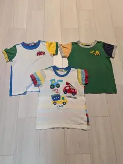 カラフルな車デザインTシャツ3枚セット