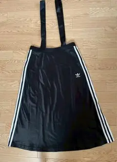 adidas ストライプ ロングスカート ブラック160/66A