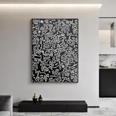 キース・ヘリング 50×70cm アートポスター キャンバスポスター 枠なし