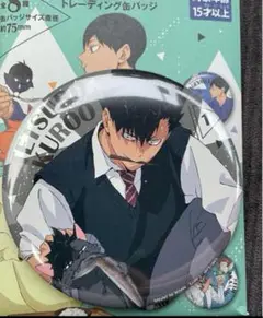 ハイキュー!! アニメイトフェア yummy マスコット 缶バッジ 黒尾