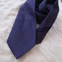Salvatore Ferragamo ネクタイ ネイビー/ゴールド　難あり