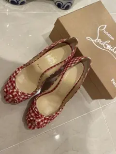 クリスチャンルブタン ChristianLouboutin チェック柄 ヒール