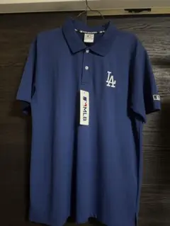 新品MLB ロサンゼルス・ドジャース ポロシャツ L L 青