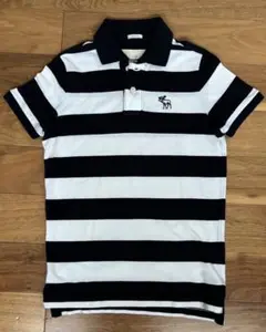 【極美品】Abercrombie & Fitch 白×ネイビーポロシャツ S