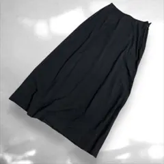 B3》キャサリンハムネットロンドン　ブラックロングスカート　シンプル綺麗め　M①
