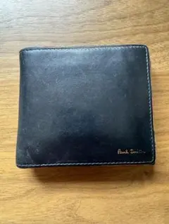 Paul Smith 黒 レザー 二つ折り財布