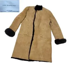 【貴重】スペイン製 ZARA STUDIO ザラ ノーカラームートンコート