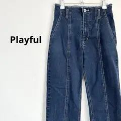 Playful デニム　ジーンズ　青　長ズボン　カジュアル　M 綿